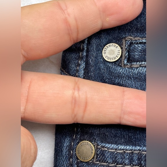 Brunello Cucinelli Size 6. Dark Wash Skinny Fit Jeans - Picture 4 of 14